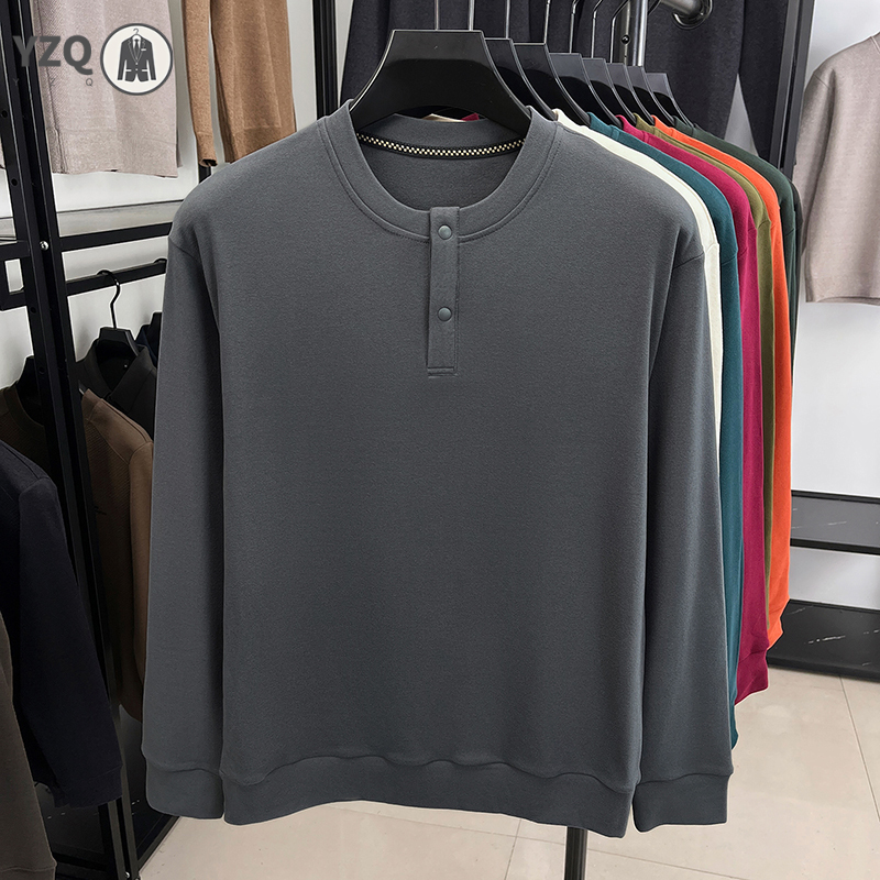 Embellish Knit - Sıcak Dokuma Örme Henley Uzun Kollu