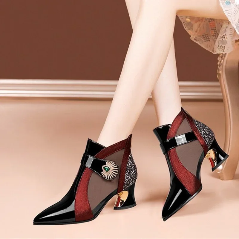 Sew On Rhinestone - Yaz nefes kadın sandalet ile Rhinestone