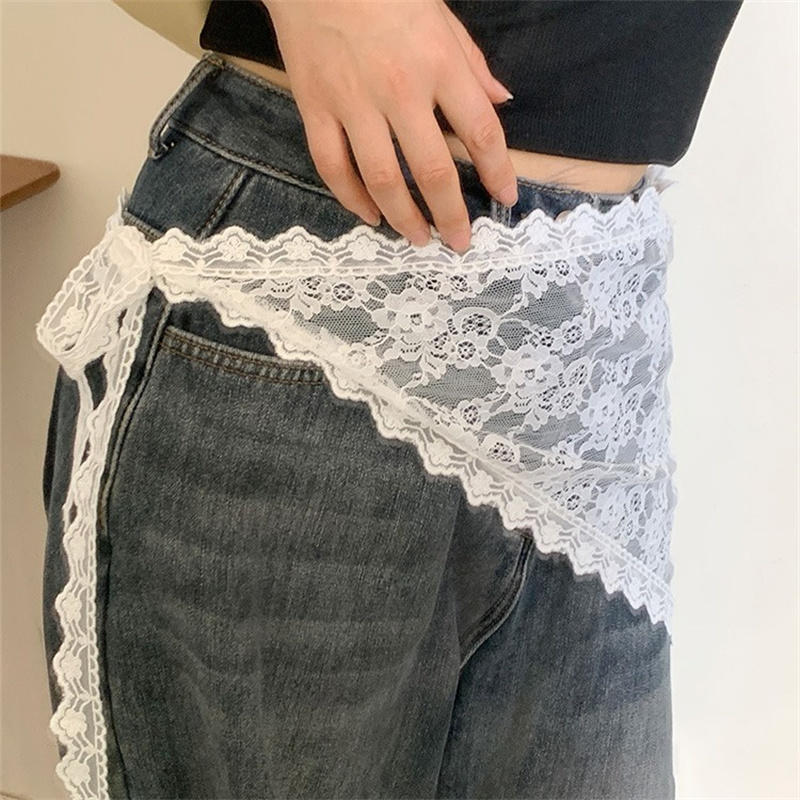 Lace Ribbon Trim - Üçgen Dantel Kısa Etek Yarım Etek