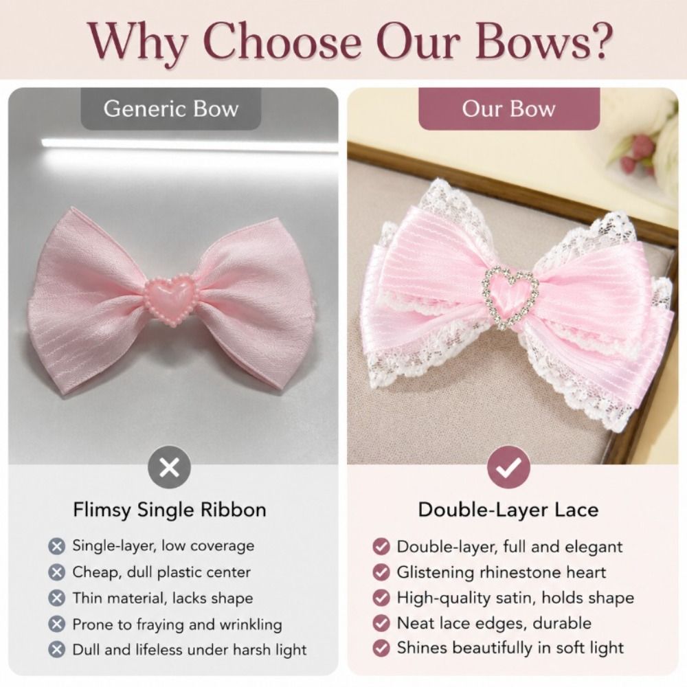 1 Çift Saten Kurdele Fiyonk Sa - Lace Ribbon Trim incelemesi ve fiyatı