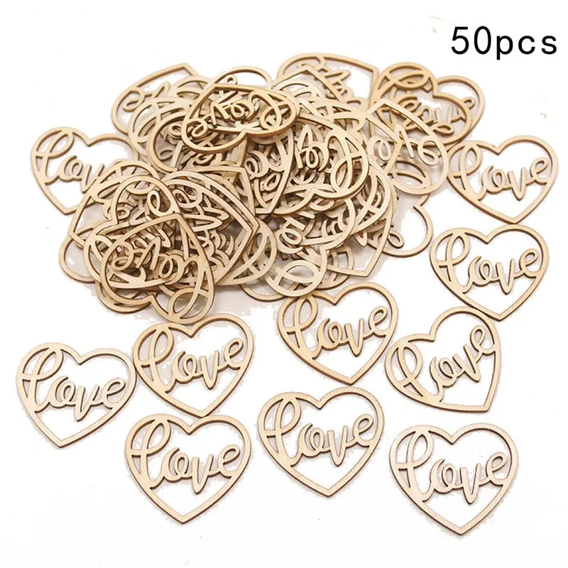 50 adet Kalp Ahşap Süs Kalp Di - Craft Embellishment incelemesi ve fiyatı