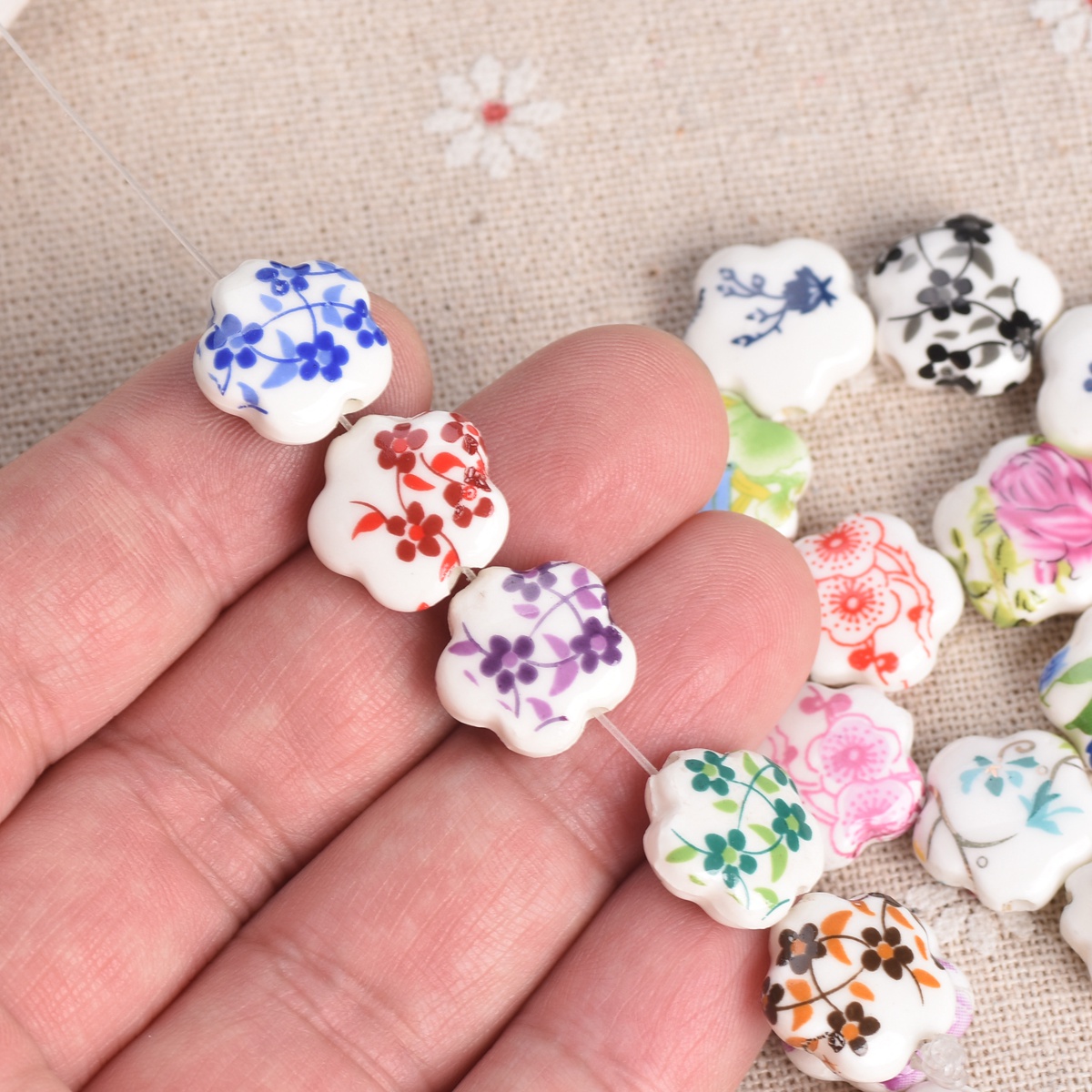 10 adet 15mm Çiçek Şekli Desen - Embellishment Crafts incelemesi ve fiyatı